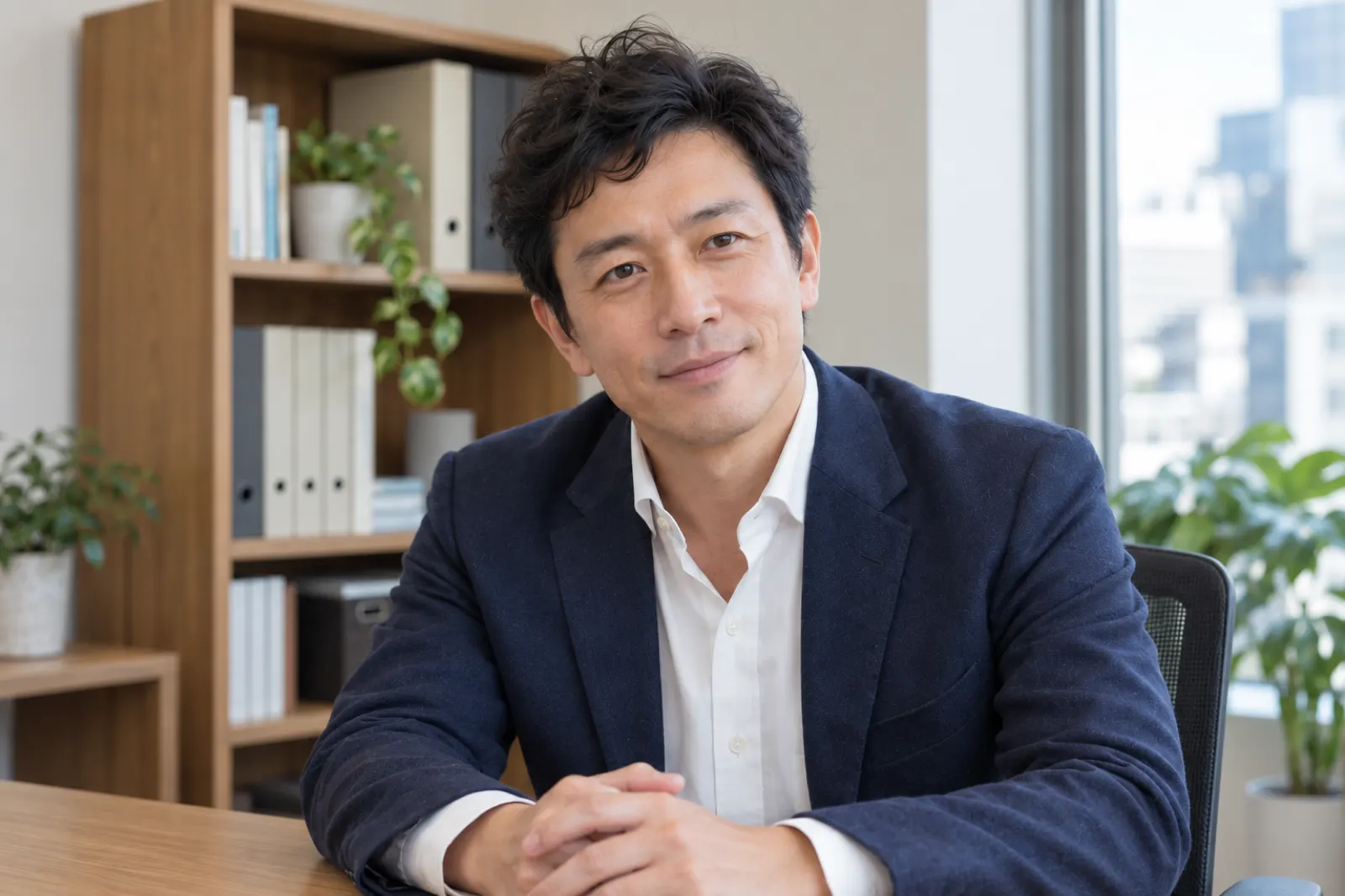 穏やかな表情で相談者の話に耳を傾ける白石