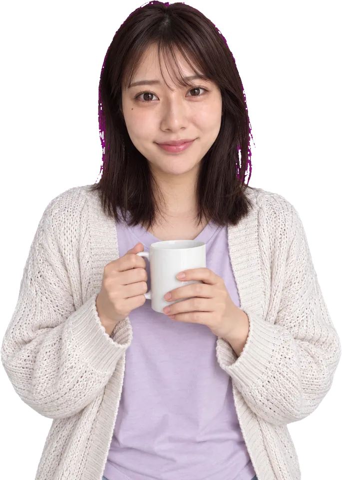 自然な表情でこちらを見つめるここあめ